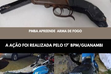 Polícia apreende arma e munições durante patrulhamento na BA-573 em Guanambi