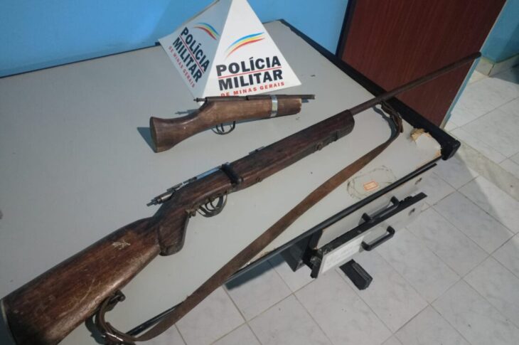 PM apreende armas e prende suspeito durante patrulhamento em Juvenília