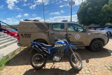Motocicleta com sinais de clonagem é apreendida durante ronda policial em Guanambi