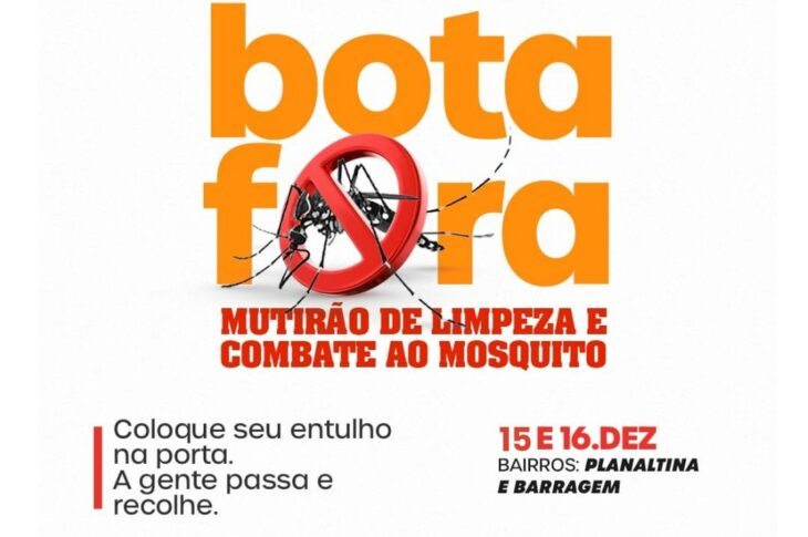 Iuiu anuncia mutirão de limpeza para combater focos do mosquito da dengue