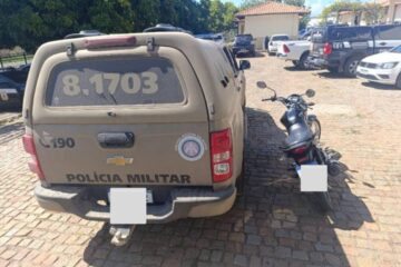 Motocicleta adulterada é apreendida no Bairro Monte Azul em Guanambi