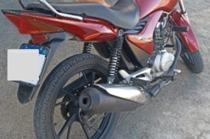 Moto apreendida em Guanambi