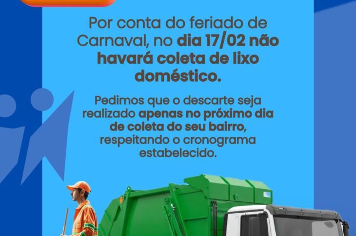 Prefeitura comunica mudança na coleta de lixo em Iuiu durante o Carnaval