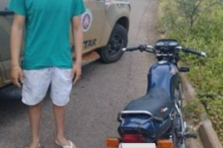 Adolescente é flagrado conduzindo moto e veículo é apreendido em Palmas de Monte Alto